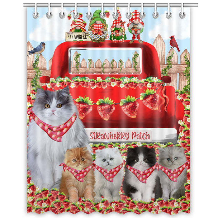 Persian Cats Shower Curtain, Personalized Bathtub Curtains for Bathroom Decor with Hooks, Explore a Variety of Designs, Custom, Pet Gift for Cat Lovers
