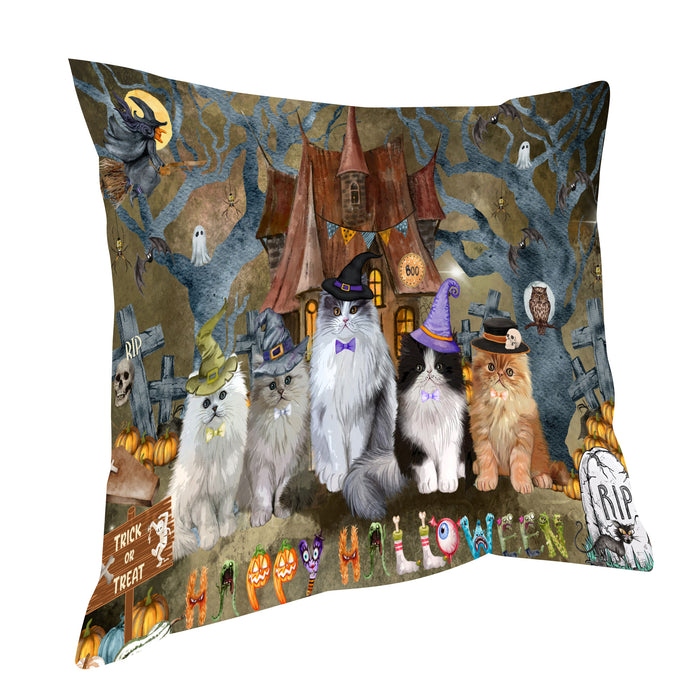Persian Cats Throw Pillow: Explore a Variety of Designs, Cushion Pillows for Sofa Couch Bed, Personalized, Custom, Cat Lover's Gifts