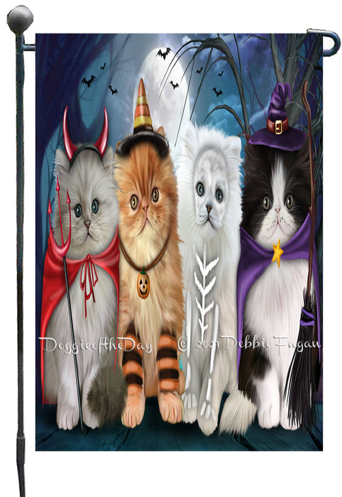 Happy Halloween Trick or Treat Persian Cats Garden Flags- Outdoor Double Sided Garden Yard Porch Lawn Spring Decorative Vertical Home Flags 12 1/2"w x 18"h