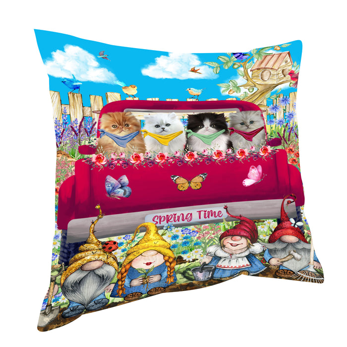 Persian Cats Pillow: Explore a Variety of Designs, Custom, Personalized, Pet Cushion for Sofa Couch Bed, Halloween Gift for Cat Lovers