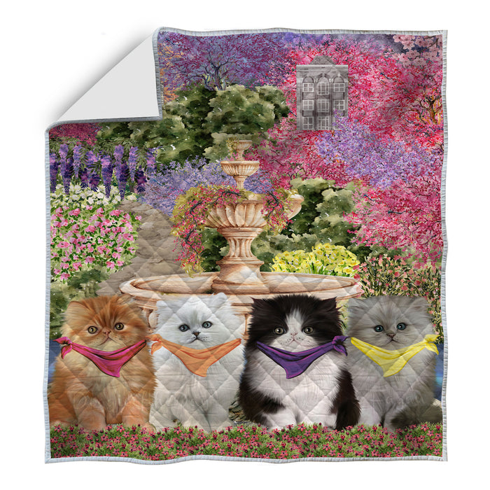 Persian Cats Bedspread Quilt, Bedding Coverlet Quilted, Explore a Variety of Designs, Personalized, Custom, Cat Gift for Pet Lovers