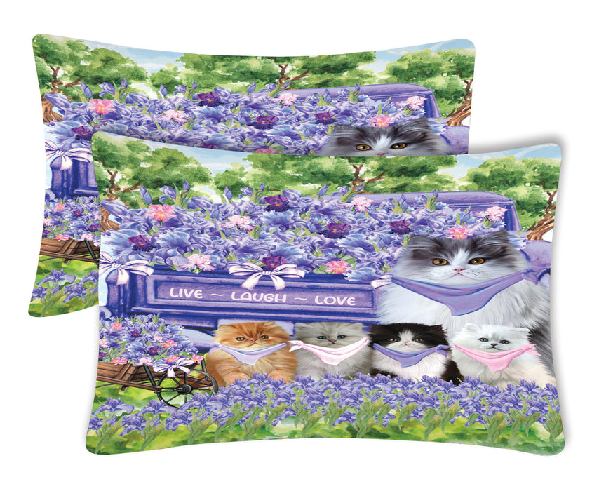 Persian Cat Pillow Case, Explore a Variety of Designs, Personalized, Soft and Cozy Pillowcases Set of 2, Custom, Cats Lover's Gift