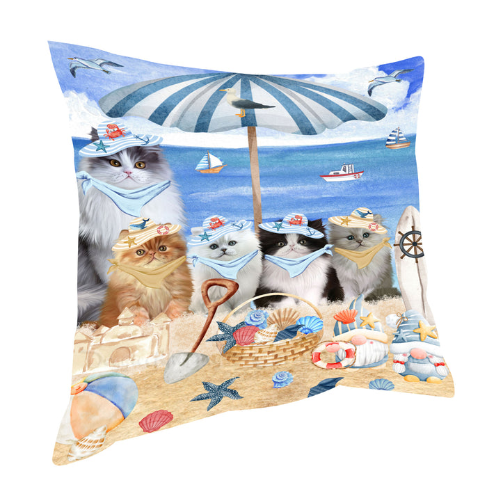 Persian Cats Pillow: Explore a Variety of Designs, Custom, Personalized, Pet Cushion for Sofa Couch Bed, Halloween Gift for Cat Lovers
