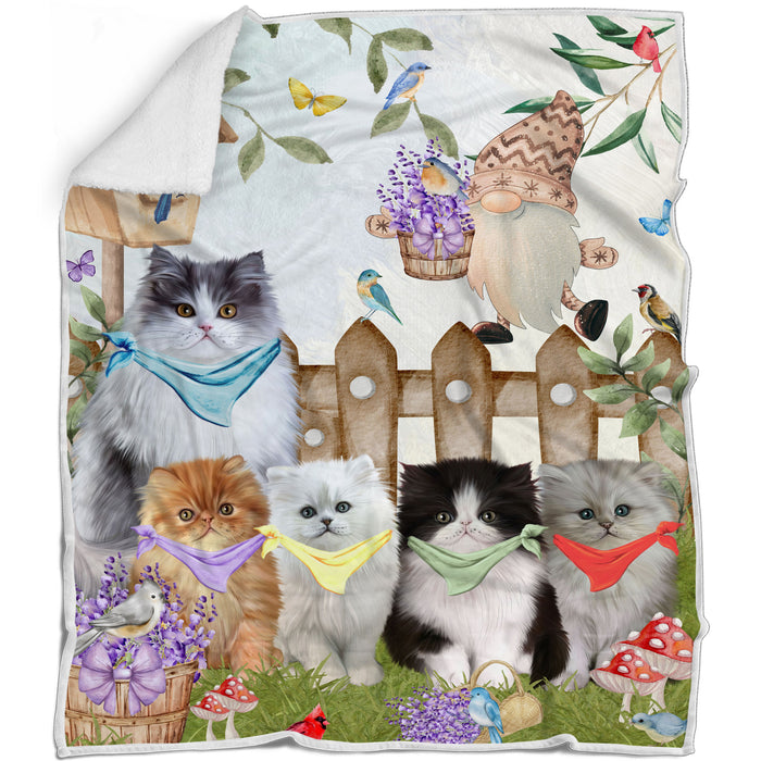 Persian Blanket: Explore a Variety of Custom Designs, Bed Cozy Woven, Fleece and Sherpa, Personalized Cat Gift for Pet Lovers