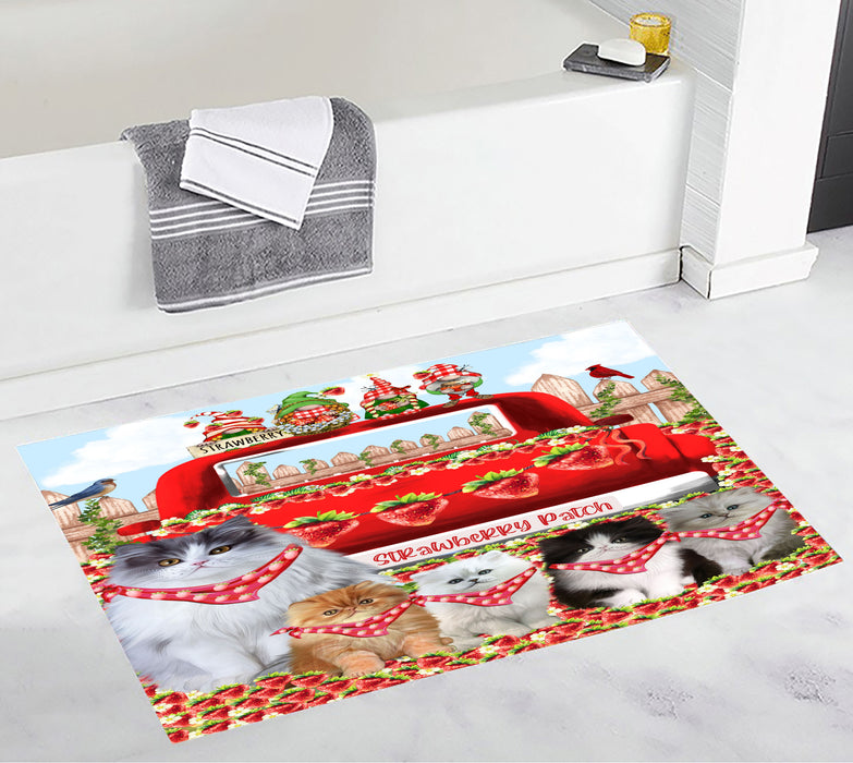 Persian Cats Bath Mat: Non-Slip Bathroom Rug Mats, Custom, Explore a Variety of Designs, Personalized, Gift for Pet and Cat Lovers