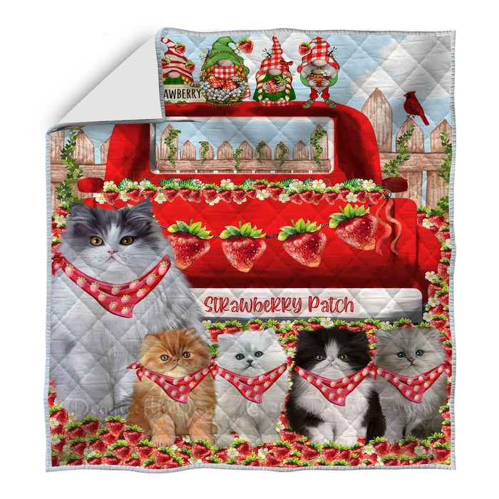 Persian Cats Bed Quilt, Explore a Variety of Designs, Personalized, Custom, Bedding Coverlet Quilted, Pet and Cat Lovers Gift