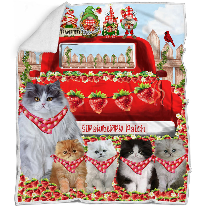 Persian Bed Blanket, Explore a Variety of Designs, Custom, Soft and Cozy, Personalized, Throw Woven, Fleece and Sherpa, Gift for Pet and Cat Lovers