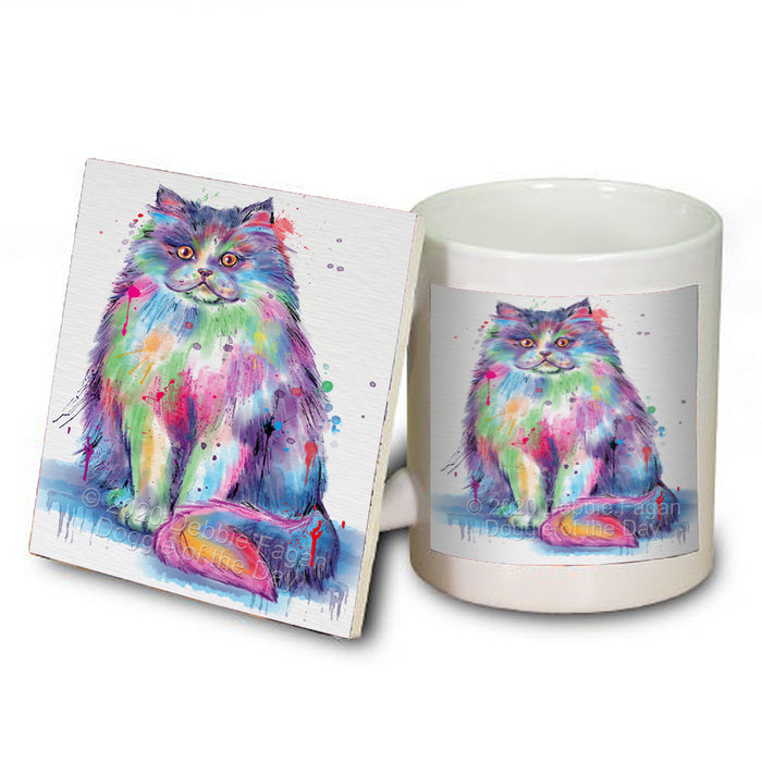 Watercolor Persian Cat Coasters Set of 4 CSTA57667