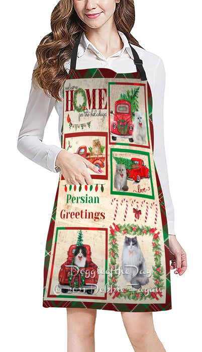 Welcome Home for Holidays Persian Cats Apron Apron48433