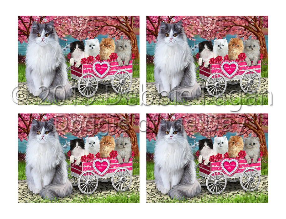 I Love Persian Cats in a Cart Placemat