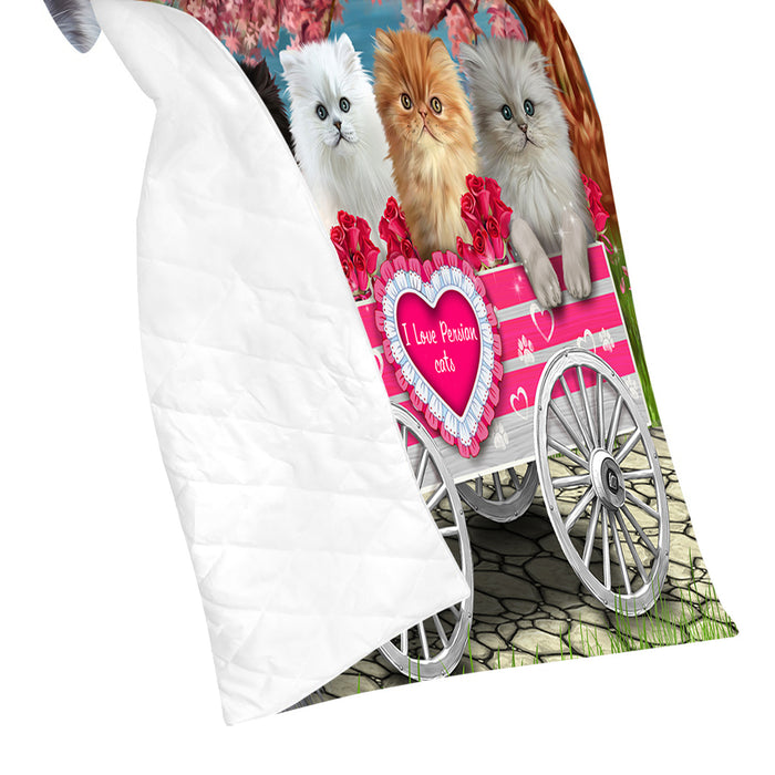 I Love Persian Cats in a Cart Quilt