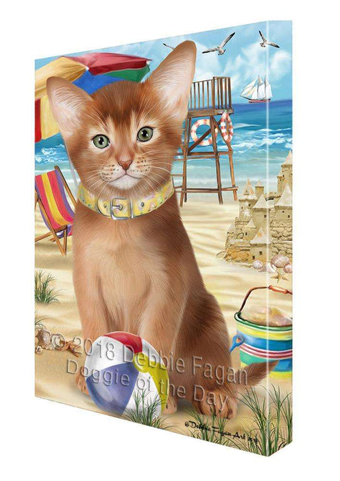 Pet Friendly Beach Abyssinian Cat Canvas Print Wall Art Décor CVS105254