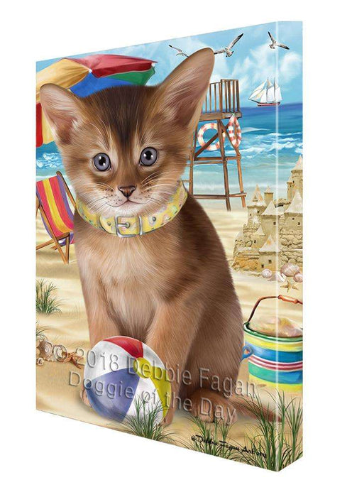 Pet Friendly Beach Abyssinian Cat Canvas Print Wall Art Décor CVS105263
