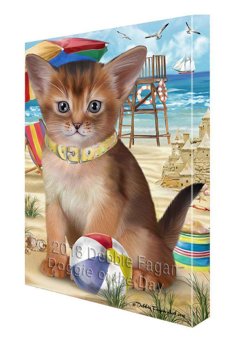 Pet Friendly Beach Abyssinian Cat Canvas Print Wall Art Décor CVS105281