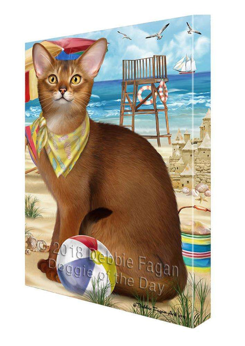 Pet Friendly Beach Abyssinian Cat Canvas Print Wall Art Décor CVS105290