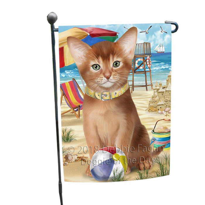 Pet Friendly Beach Abyssinian Cat Garden Flag GFLG54218
