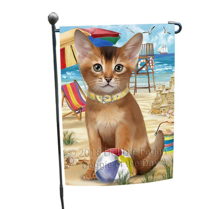Pet Friendly Beach Abyssinian Cat Garden Flag GFLG54220