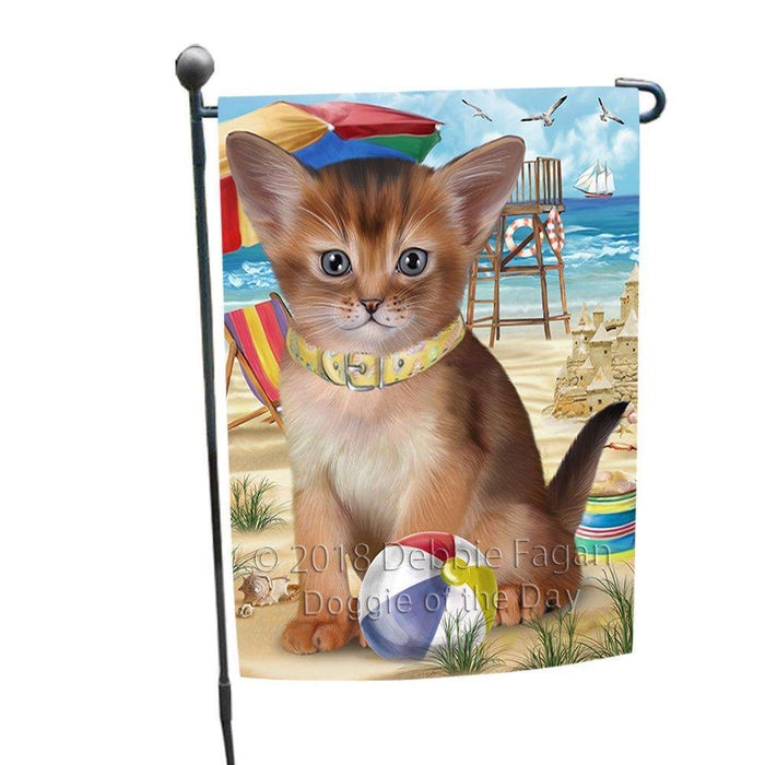 Pet Friendly Beach Abyssinian Cat Garden Flag GFLG54221