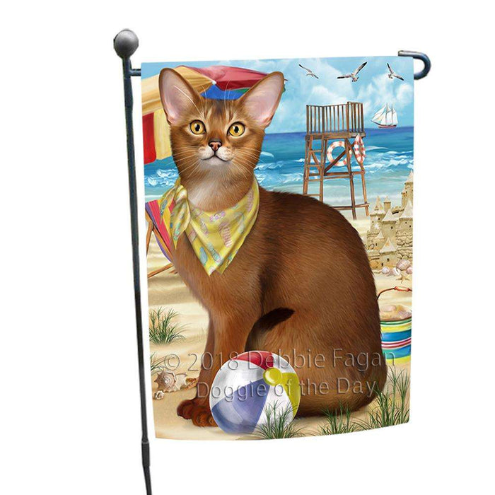 Pet Friendly Beach Abyssinian Cat Garden Flag GFLG54222