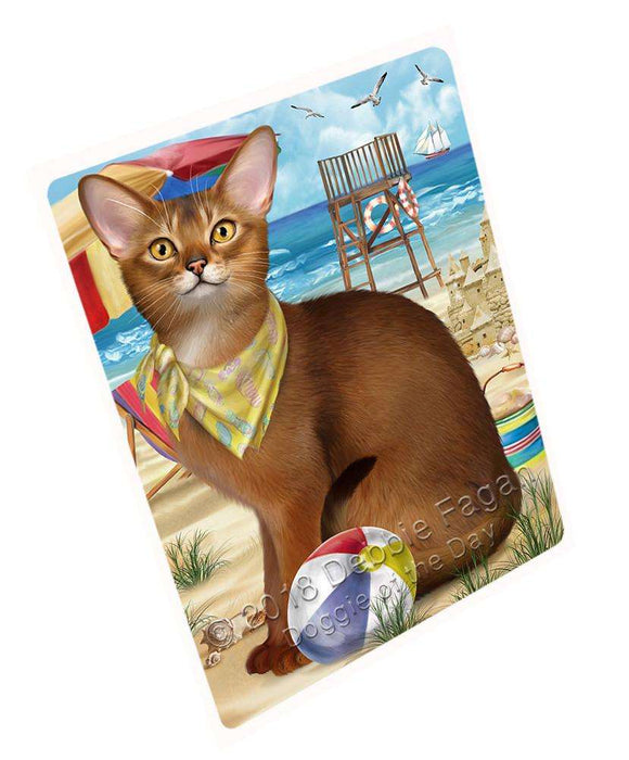 Pet Friendly Beach Abyssinian Cat Large Refrigerator / Dishwasher Magnet RMAG85842