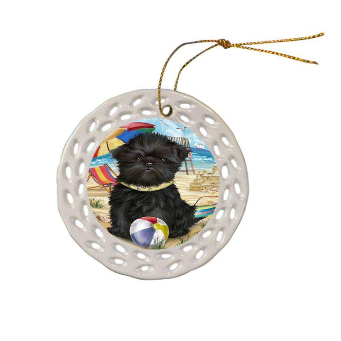 Pet Friendly Beach Affenpinscher Dog Ceramic Doily Ornament DPOR49934