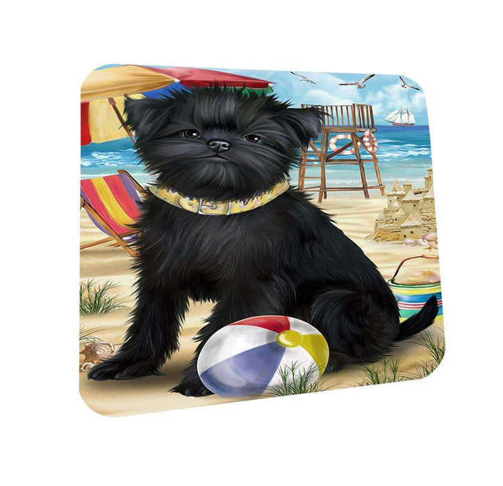 Pet Friendly Beach Affenpinscher Dog Coasters Set of 4 CST49892