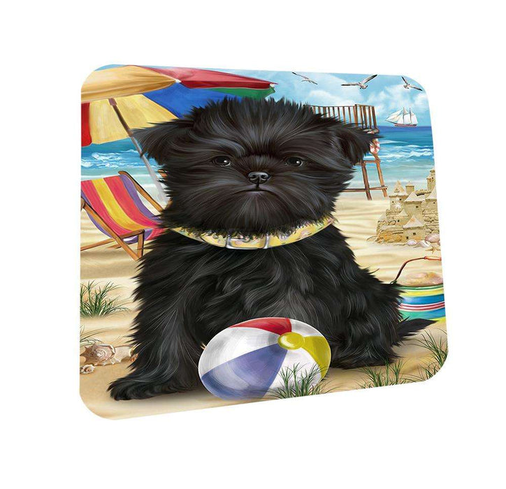 Pet Friendly Beach Affenpinscher Dog Coasters Set of 4 CST49893