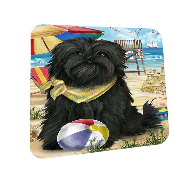Pet Friendly Beach Affenpinscher Dog Coasters Set of 4 CST49896