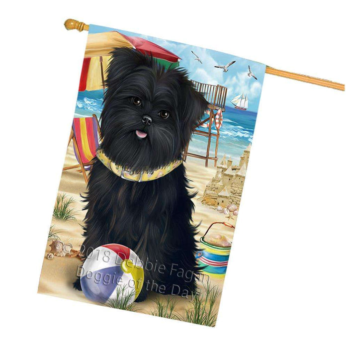 Pet Friendly Beach Affenpinscher Dog House Flag FLG49897