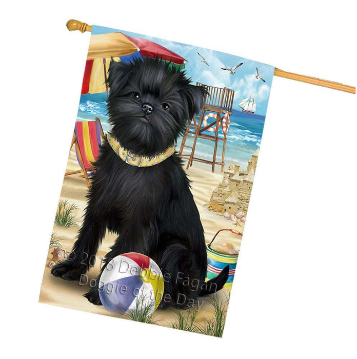 Pet Friendly Beach Affenpinscher Dog House Flag FLG49898