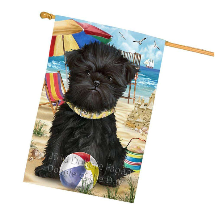 Pet Friendly Beach Affenpinscher Dog House Flag FLG49899
