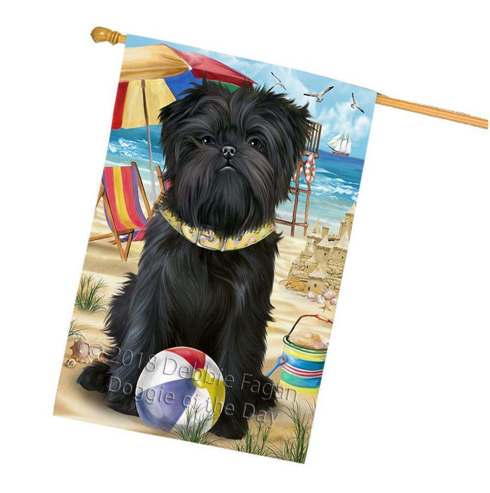 Pet Friendly Beach Affenpinscher Dog House Flag FLG49900