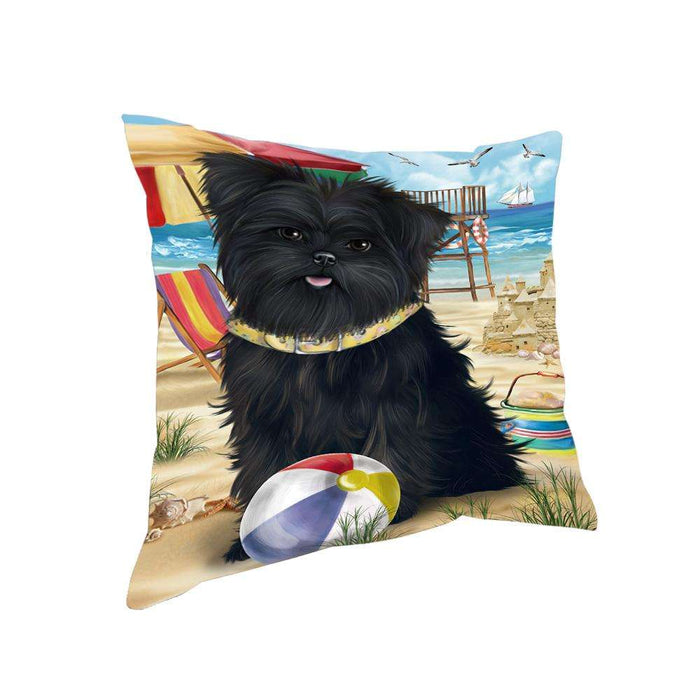 Pet Friendly Beach Affenpinscher Dog Pillow PIL55584