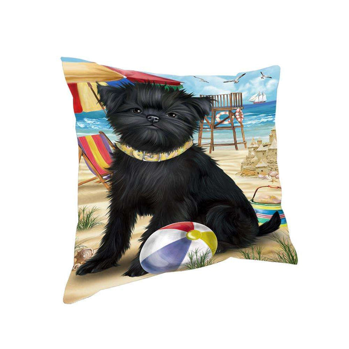 Pet Friendly Beach Affenpinscher Dog Pillow PIL55588