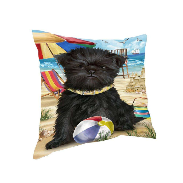 Pet Friendly Beach Affenpinscher Dog Pillow PIL55592