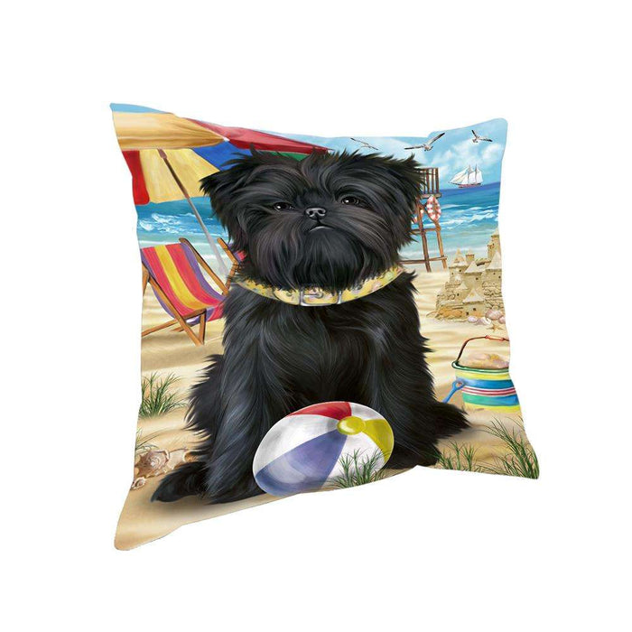 Pet Friendly Beach Affenpinscher Dog Pillow PIL55596