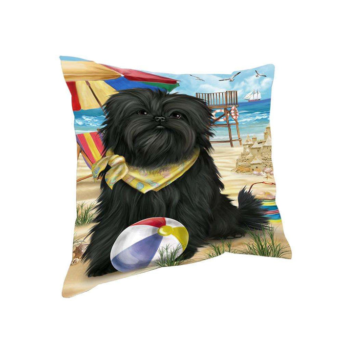Pet Friendly Beach Affenpinscher Dog Pillow PIL55604