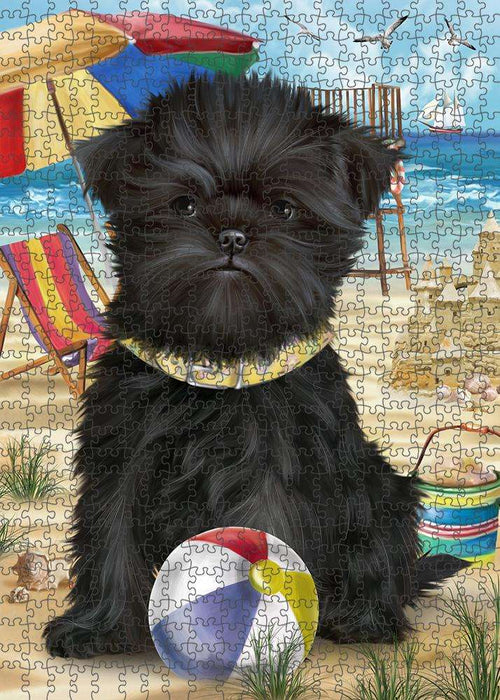 Pet Friendly Beach Affenpinscher Dog Puzzle with Photo Tin PUZL53508