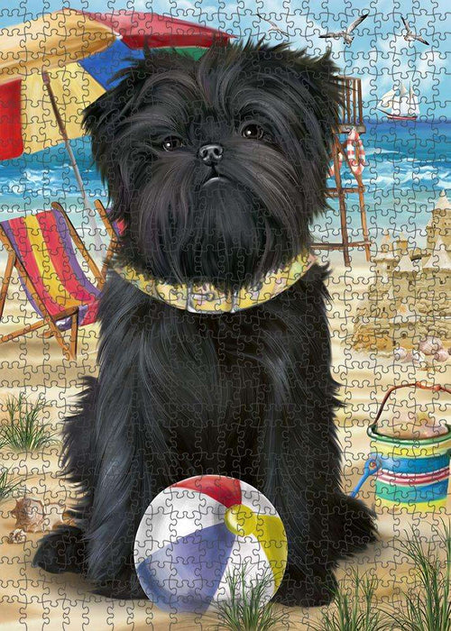 Pet Friendly Beach Affenpinscher Dog Puzzle with Photo Tin PUZL53511