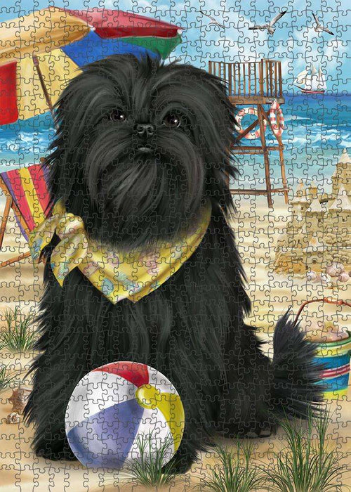 Pet Friendly Beach Affenpinscher Dog Puzzle with Photo Tin PUZL53517
