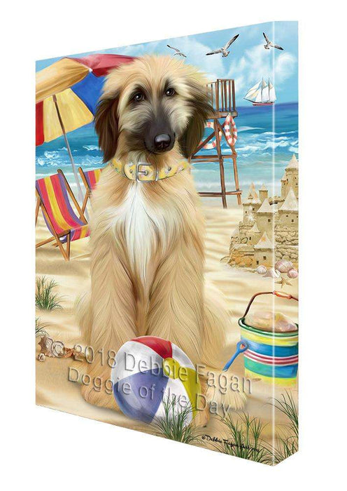 Pet Friendly Beach Afghan Hound Dog Canvas Wall Art CVS65194