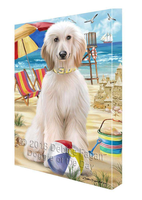 Pet Friendly Beach Afghan Hound Dog Canvas Wall Art CVS65212