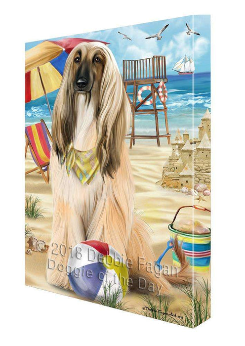 Pet Friendly Beach Afghan Hound Dog Canvas Wall Art CVS65239