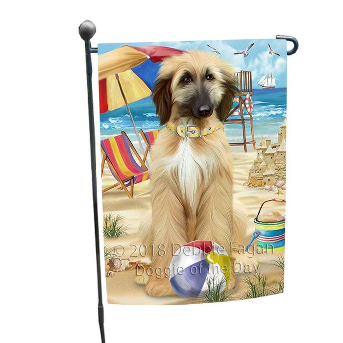 Pet Friendly Beach Afghan Hound Dog Garden Flag GFLG49767
