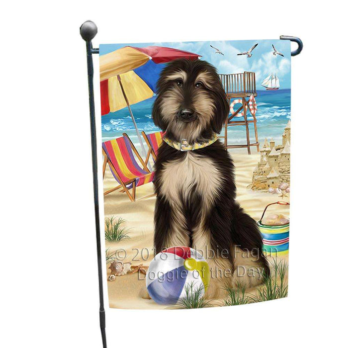 Pet Friendly Beach Afghan Hound Dog Garden Flag GFLG49768