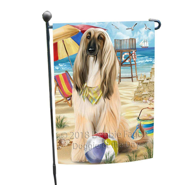 Pet Friendly Beach Afghan Hound Dog Garden Flag GFLG49772