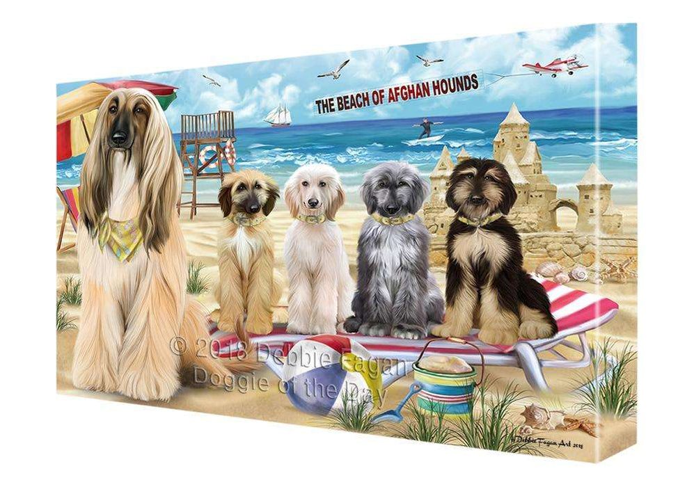 Pet Friendly Beach Afghan Hounds Dog Canvas Wall Art CVS65221
