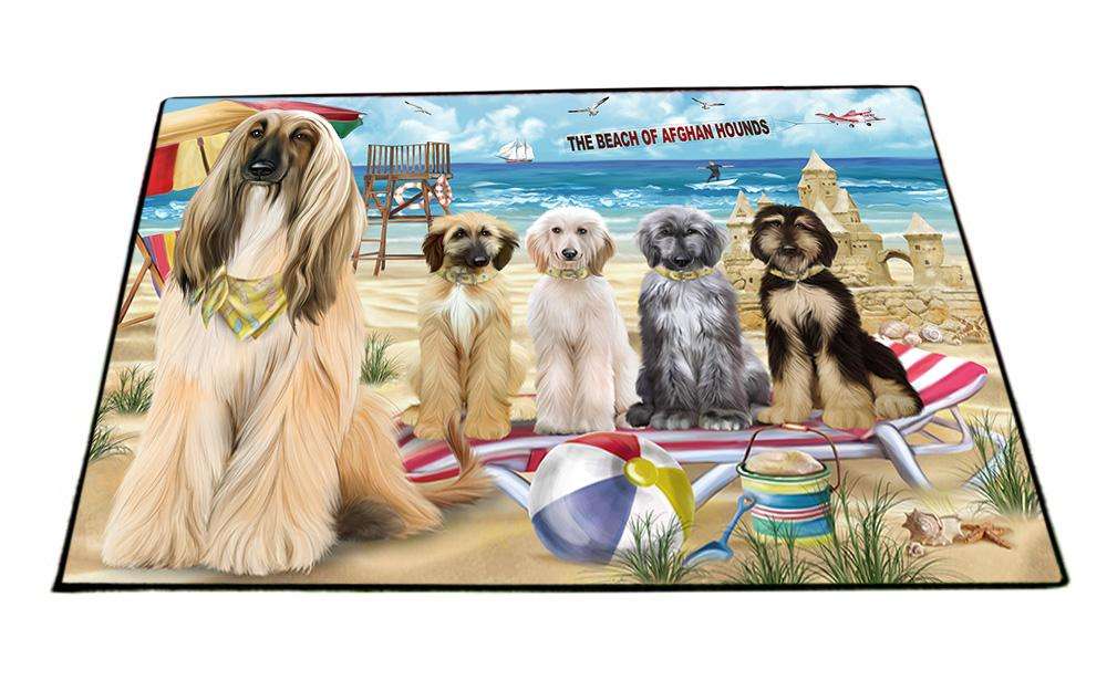 Pet Friendly Beach Afghan Hounds Dog  Floormat FLMS50208