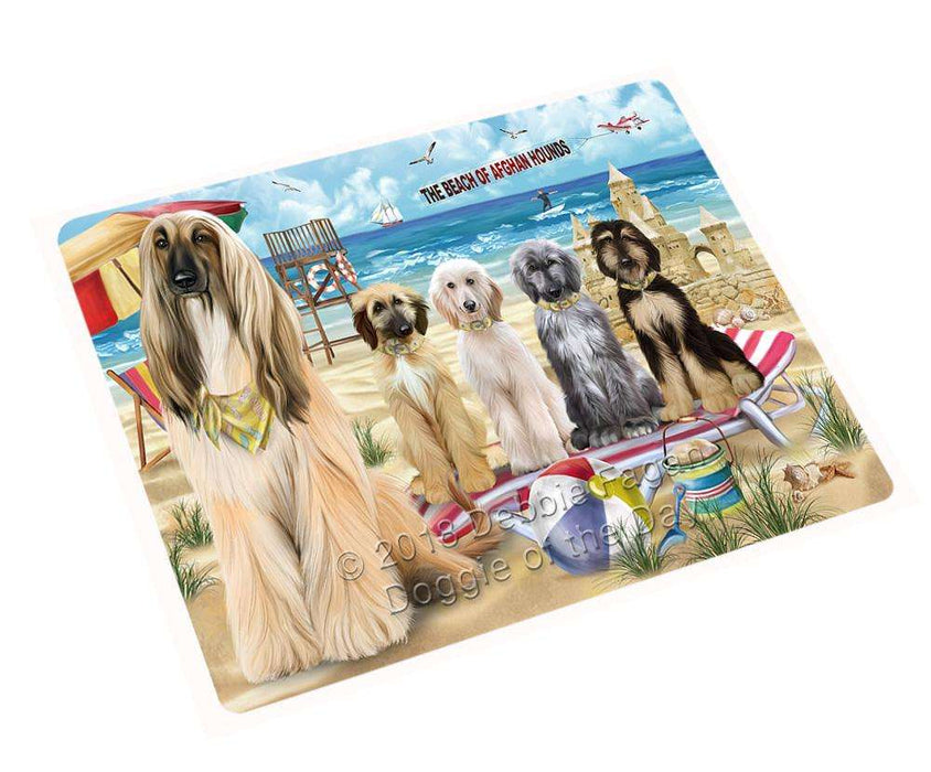 Pet Friendly Beach Afghan Hounds Dog Magnet Mini (3.5" x 2") MAG53691