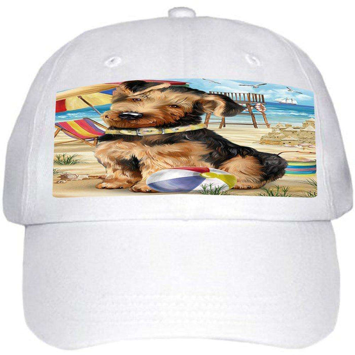 Pet Friendly Beach Airedale Terrier Dog Ball Hat Cap HAT49530